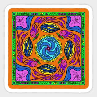 psychedelic colors trippy Sticker